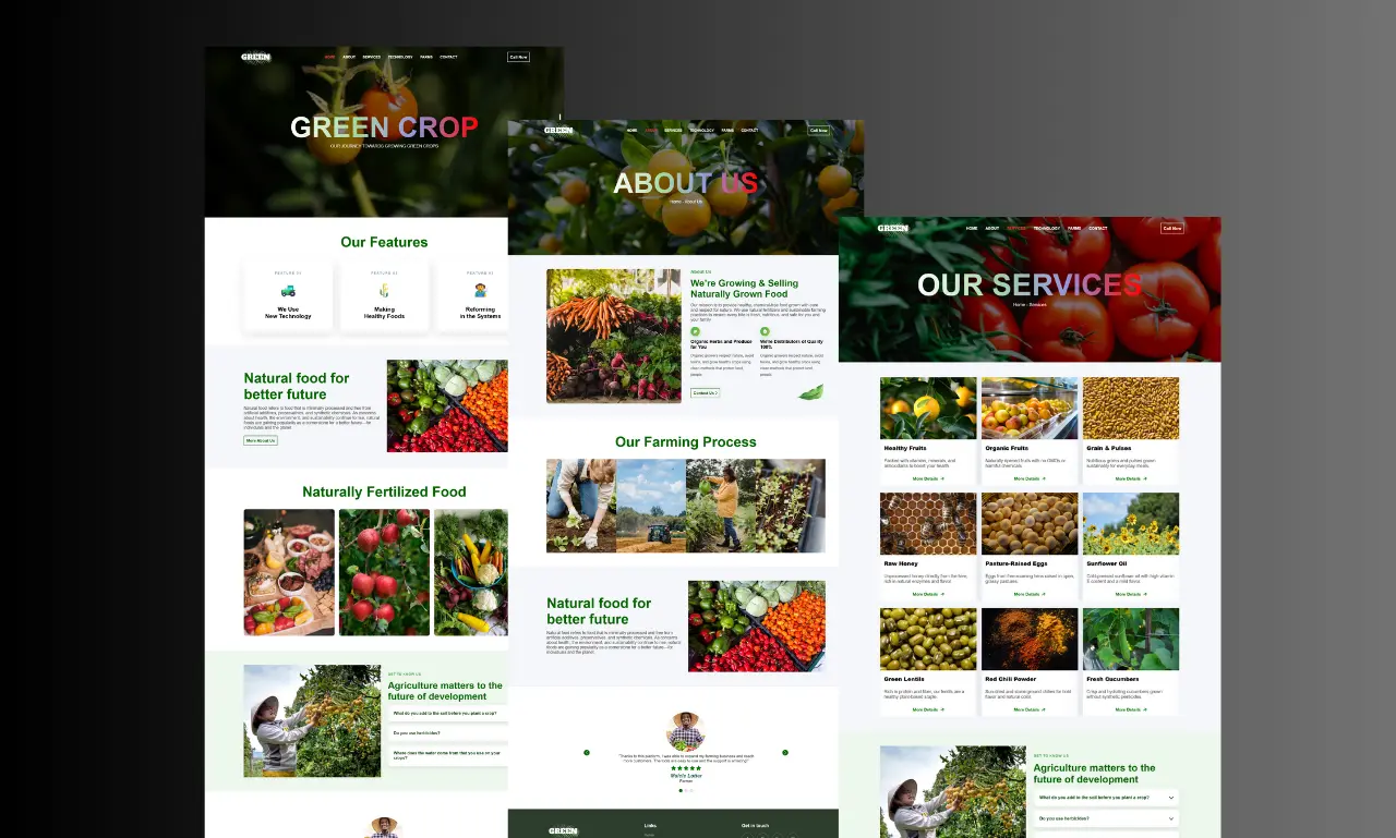 Agricultural website project